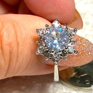 2/22 Pretty silver plated star shaped ring-7